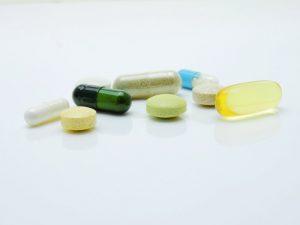 medical tablets and vitamins