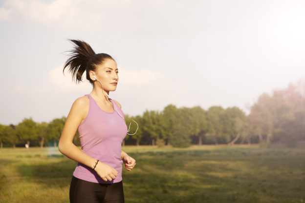 A person jogging.